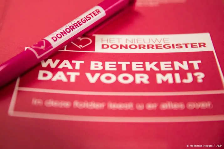 half miljoen vult keuze in na nieuwe donorwet