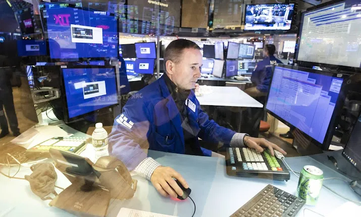 historische reeks dow jonesindex in new york deere hard omlaag