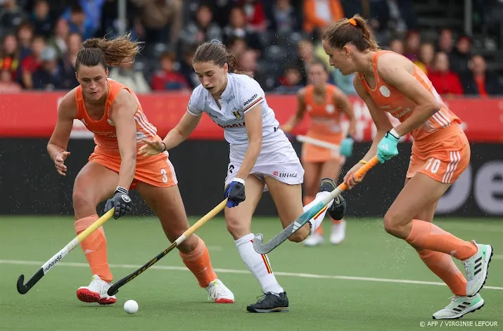 hockeysters oranje winnen tweede ek duel moeizaam van belgie