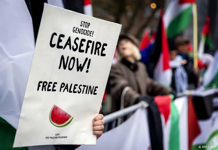honderden demonstreren op tweede dag genocidezaak israel