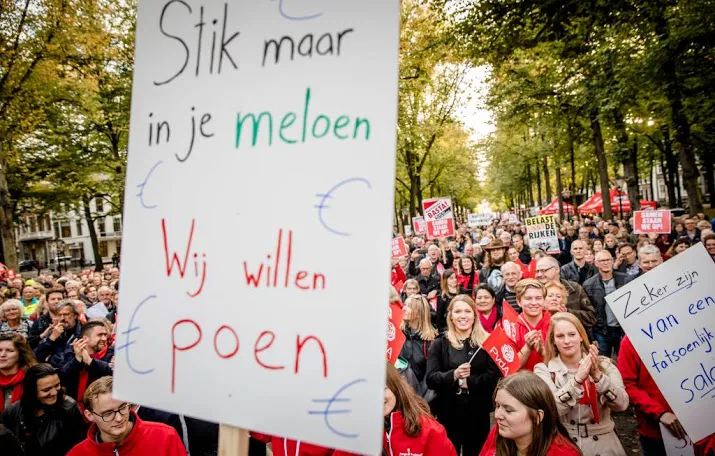 honderden mensen bij actie publieke sector