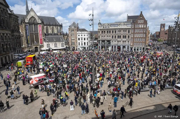 honderden mensen op de been voor pro palestijnse betogingen