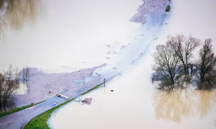 hoogwaterpiek bij lobith 1420 boven nap