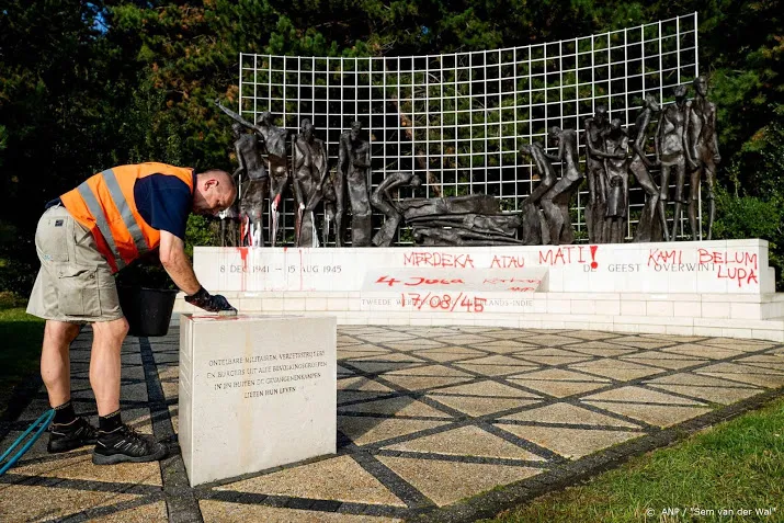 indisch monument in den haag beveiligd na bekladding