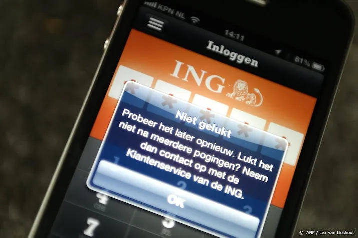 ing kampt met storing bij onlinebankieren