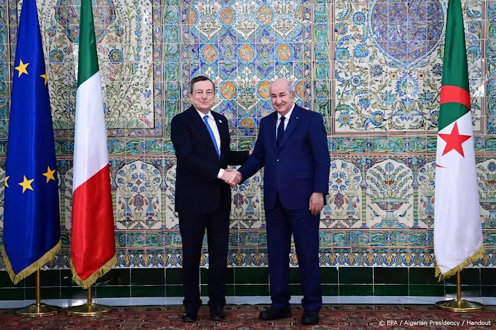 italiaanse premier draghi tekent gasdeal met algerije