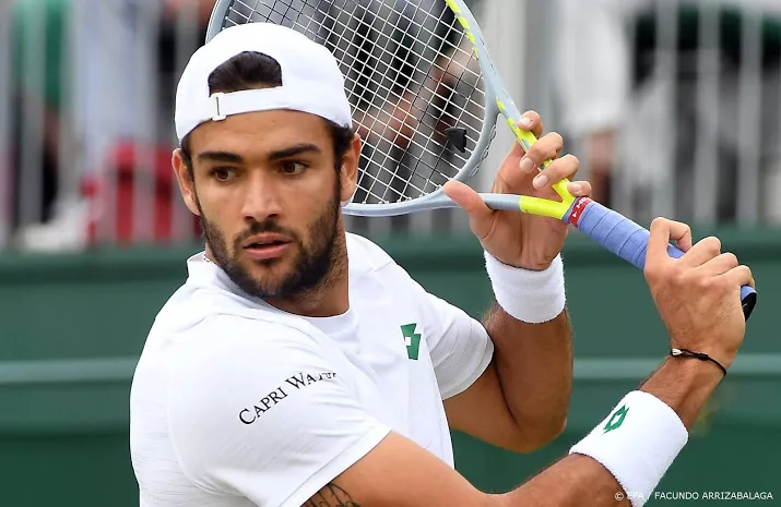 italiaanse tennisser berrettini naar kwartfinale wimbledon