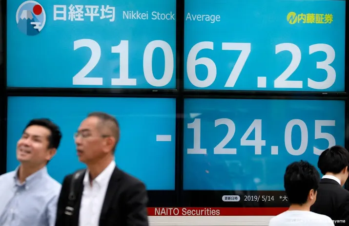 japanse beurs sluit licht lager