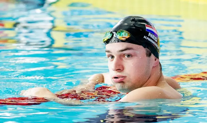 kamminga zevende op 100 meter schoolslag