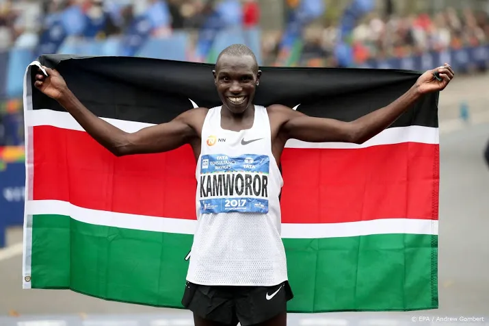 kamworor loopt wereldrecord op halve marathon