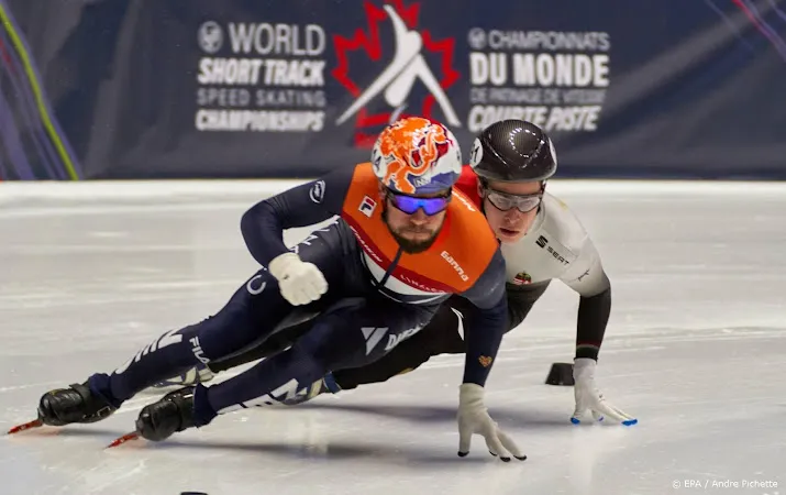 knegt op wk shorttrack door penalty uitgeschakeld op 1000 meter