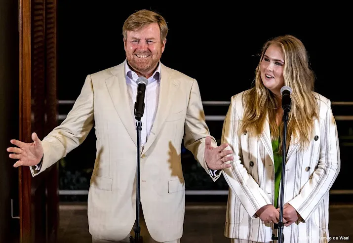 koning maakte zich op eilanden geen zorgen om veiligheid dochter