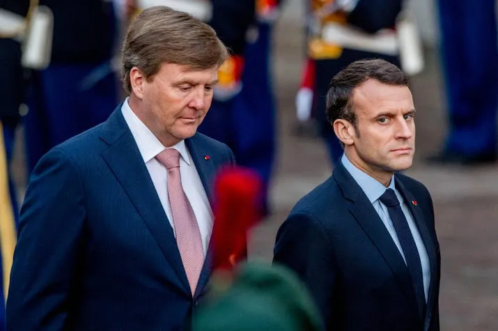 koning ontvangt franse president