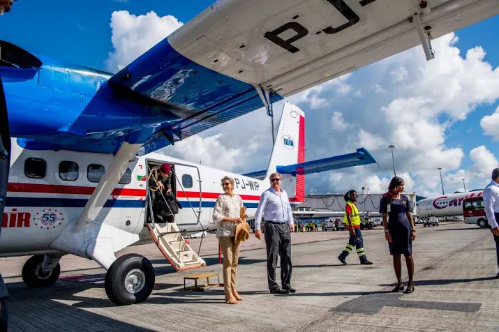 koningspaar aangekomen op sint maarten