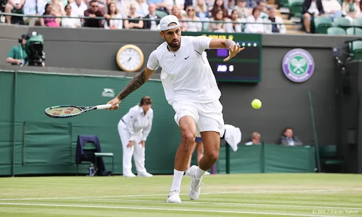 kyrgios in verhit duel op wimbledon langs tsitsipas
