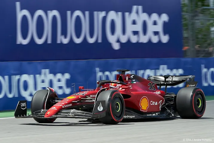 leclerc start in grote prijs van canada achteraan