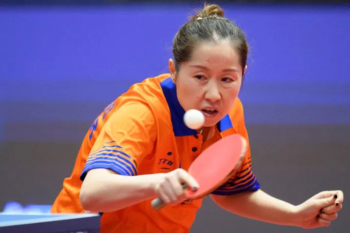 li jie uitgeschakeld in dubbel ek tafeltennis