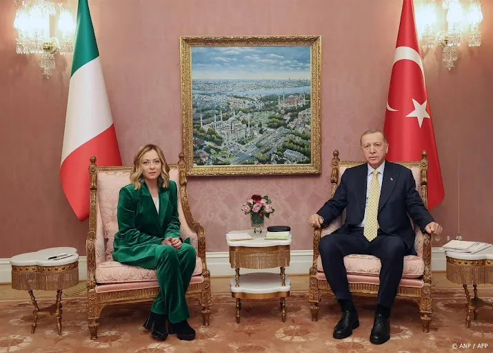 meloni praat met erdogan over versterking handelsbetrekkingen