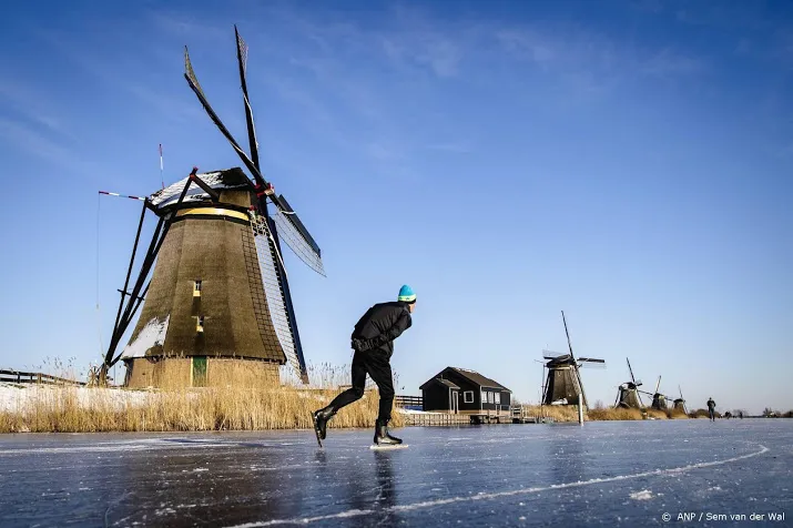 mensen weer vroeg op de schaats