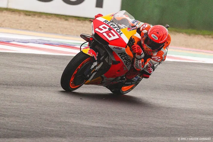 motorcoureur marquez mist gp van de algarve door valpartij