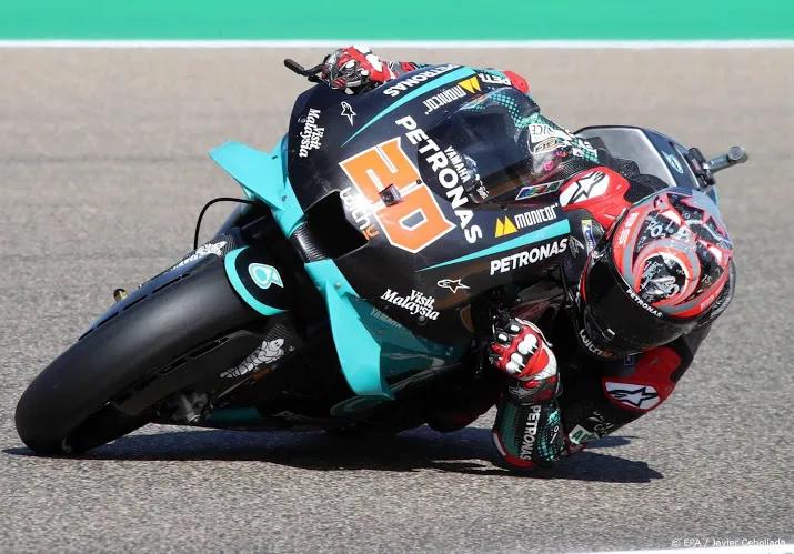motorcoureur quartararo pakt na zware val in training alsnog pole