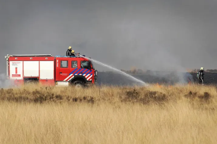 natuurbrand in nationaal park hoge veluwe