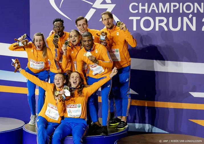 nederlandse atletiekploeg eerste in medailleklassement op ek