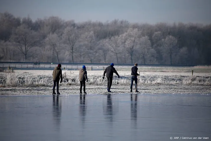 niet schaatsen op ondergelopen uiterwaarden