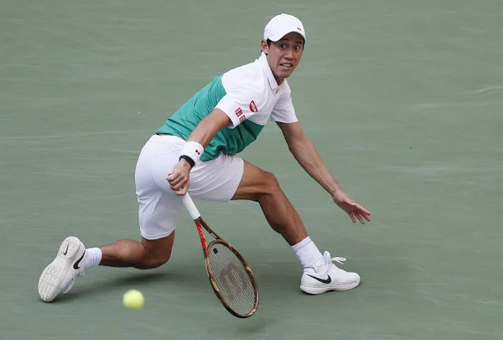 nishikori in slopende vijfsetter langs cilic
