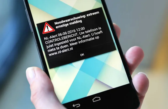 nl alert verschijnt in het openbaar vervoer