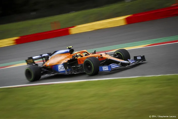 norris voor straf vijf posities naar achteren bij start in spa