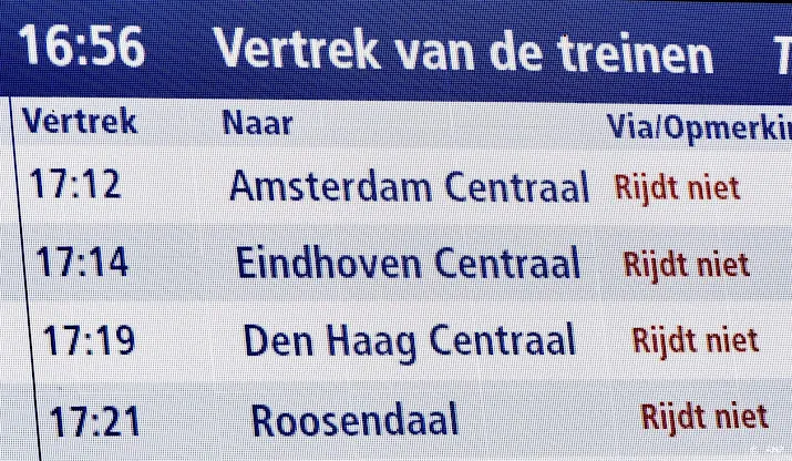 ns impact storing heel groot op mensen in en rond amsterdam