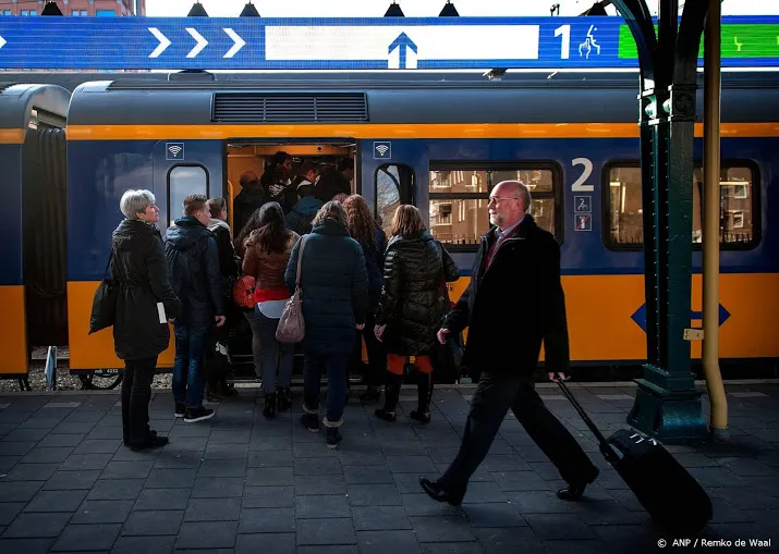 ns toont treinreiziger reclameboodschappen