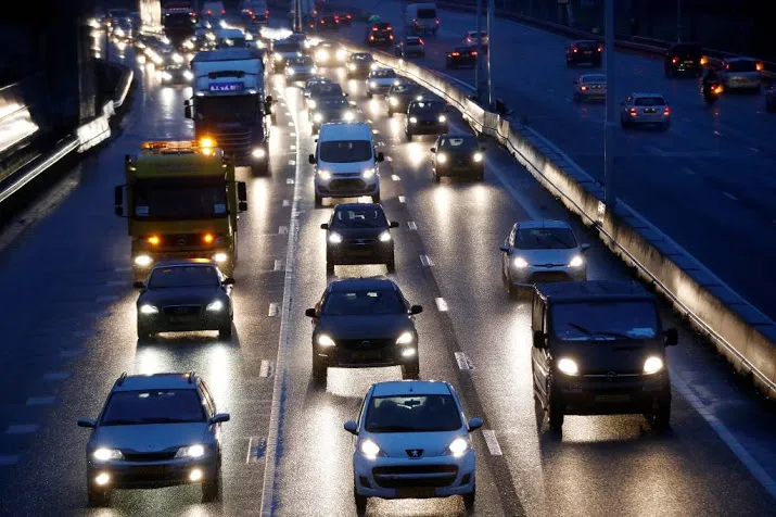ochtendspits druk en rommelig