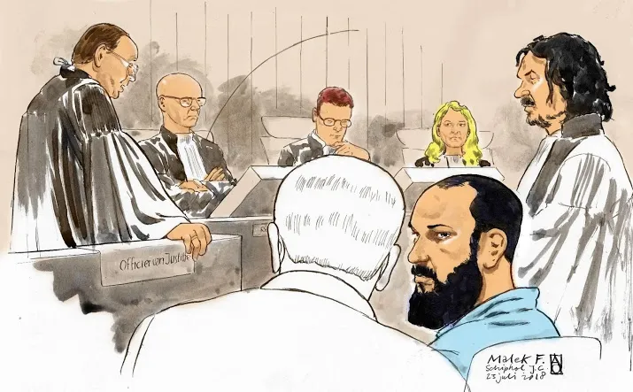 om malek f stak mensen doelbewust neer