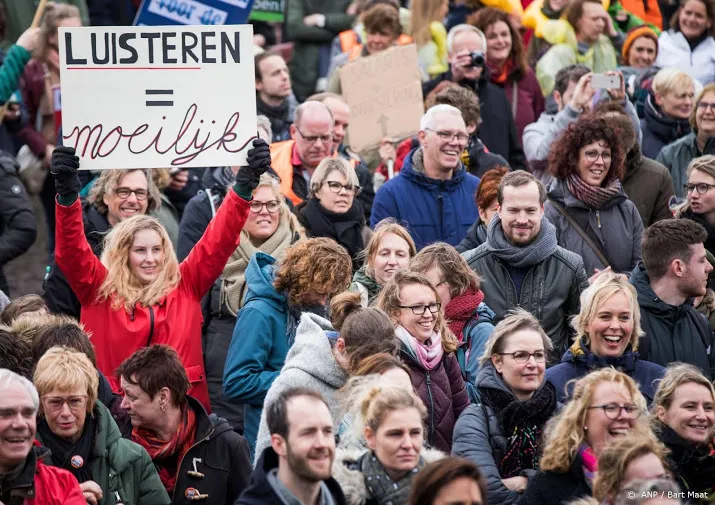 onderwijsbond 40 000 betogers op malieveld