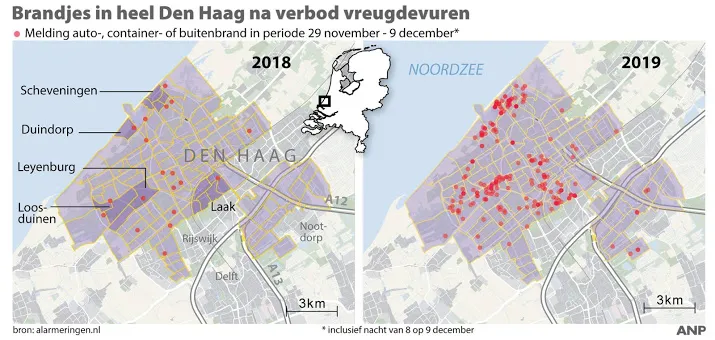 onrust den haag 200 brandmeldingen