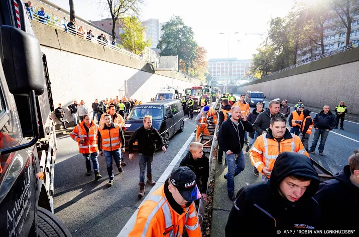 onrustig bij bouwersprotest malieveld