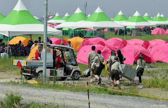 ook nederlandse scouts onwel door hitte op wereldjamboree korea