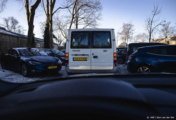 op diverse plaatsen parkeerplekken bij schaatsgebieden al vol