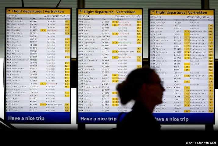 opnieuw tientallen vluchten geannuleerd om onstuimig weer