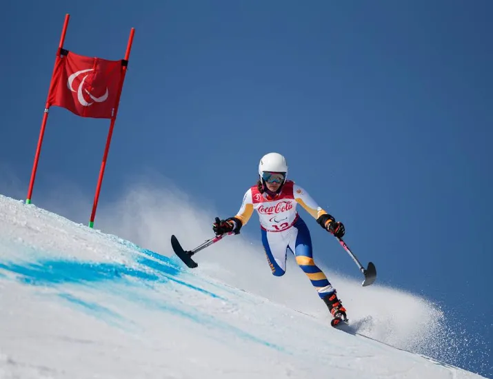 paralympiers stellen teleur op super g