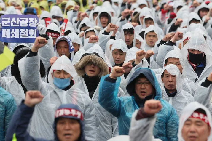 personeel houdt huis in koreaans gm kantoor