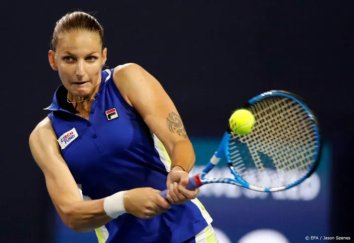 pliskova ten koste van halep in finale miami