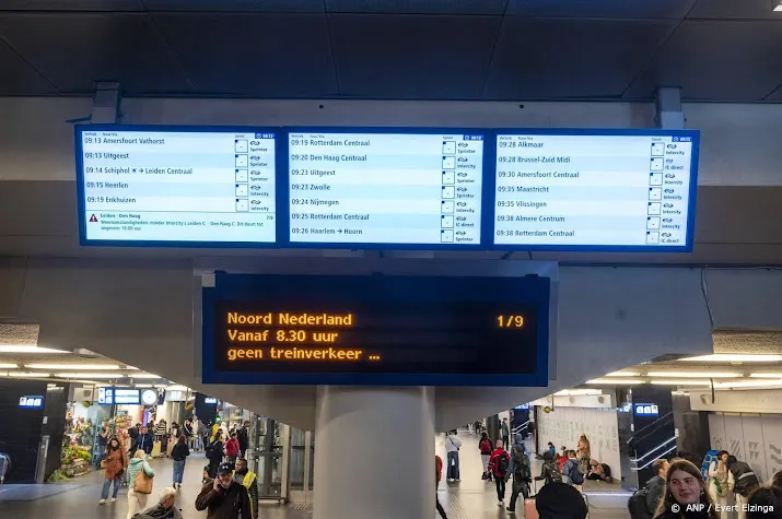 prorail gaat schade aan spoor opnemen zodra storm geluwd is