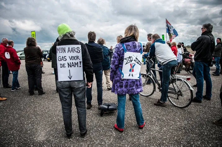 protest tegen gas en zoutwinning