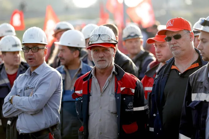 protestmanifestatie tegen fusie tata steel