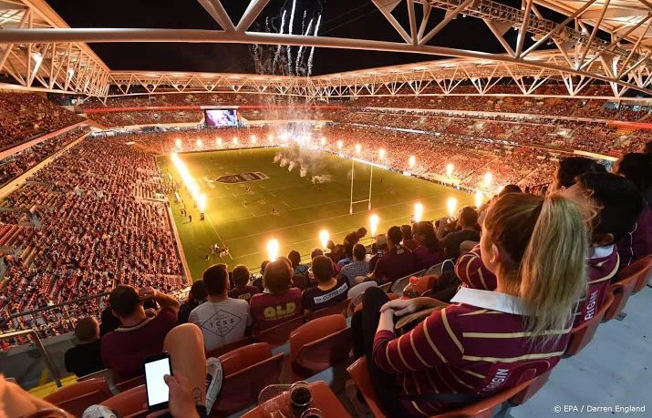recordaantal toeschouwers bij australische rugbywedstrijd