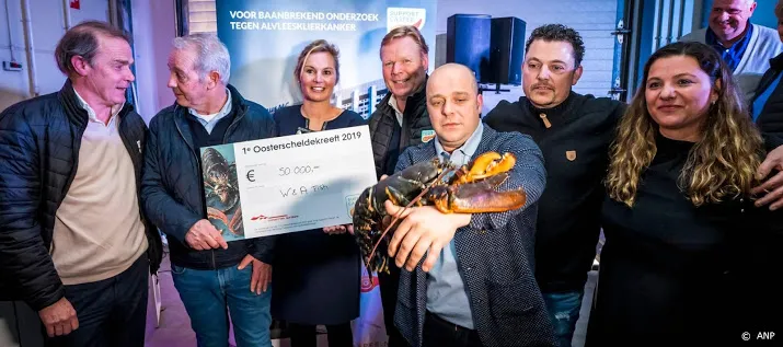 recordbedrag voor eerste oosterscheldekreeft