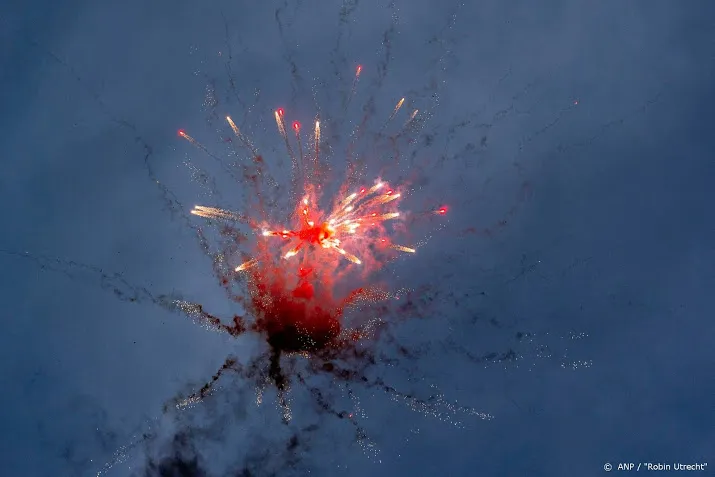 regionaal zeer dichte mist door vuurwerk